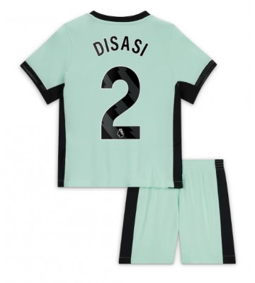 Chelsea Axel Disasi #2 Koszulka Trzecich Dziecięca 2023-24 Krótki Rękaw (+ Krótkie spodenki)
